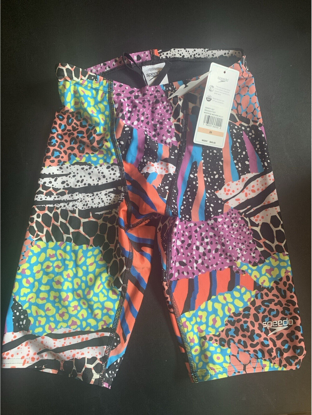 Speedo Pro LT Montage Mayhem Printed  Jammer  Mens Size 28 UPF 50+  with Tags